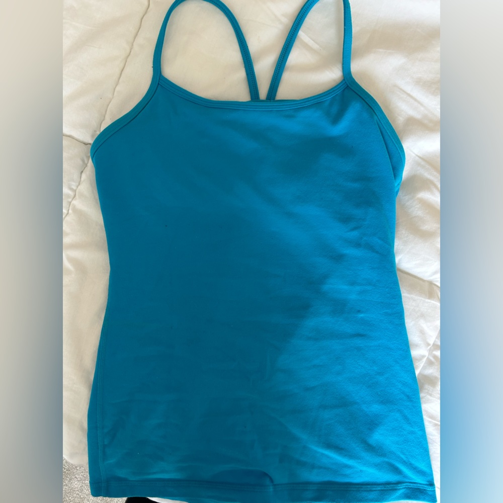 Blue Lululemon Flow Y tank